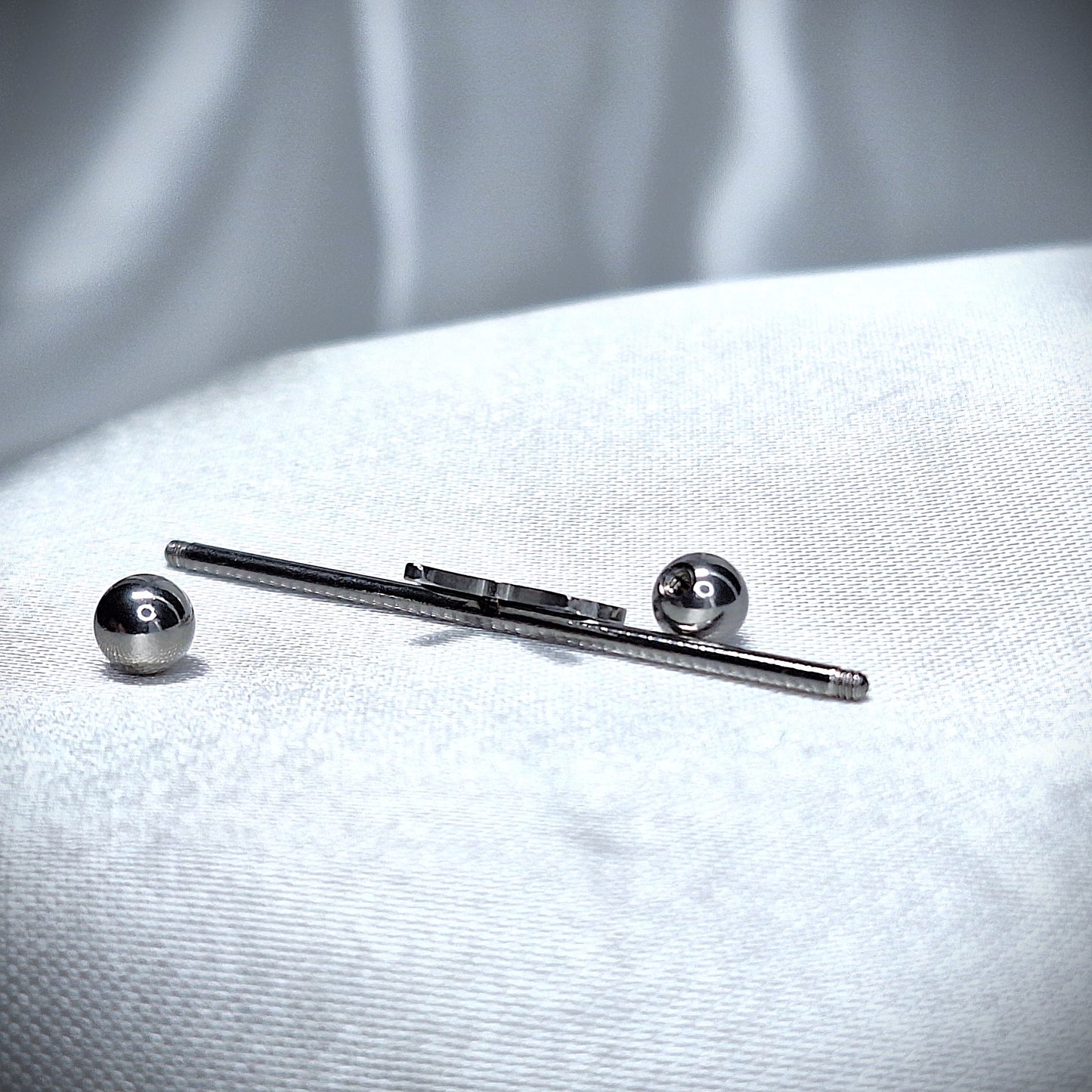 Industrial Piercing Flat smooth Bow 316L Surgical Steel Barbell - 38mm