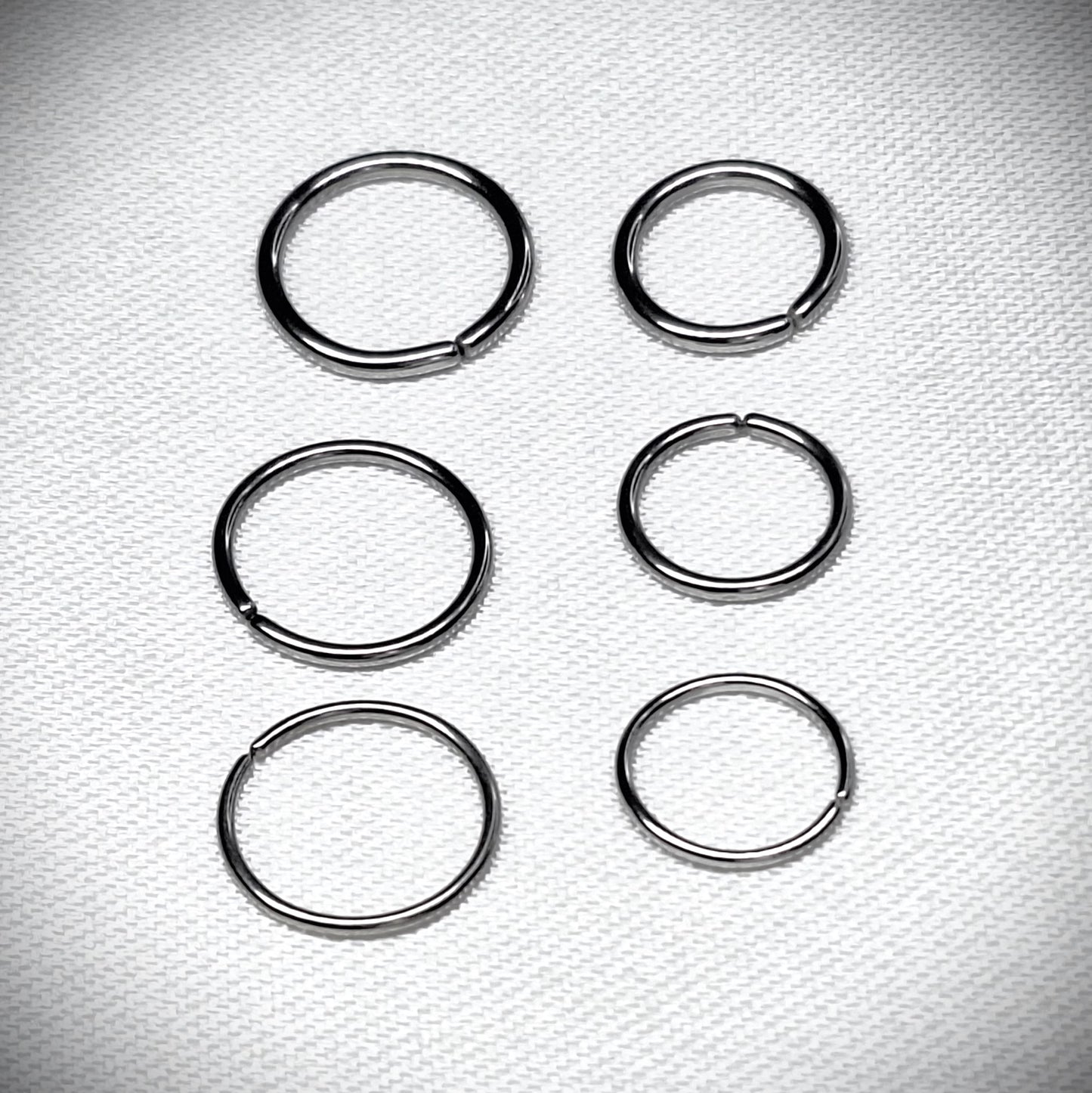 Titanium plated Bendable earring, nose hoop, Nose ring, septum, eyebrow, in 8mm, 10mm 20Ga 18Ga 16Ga 316L Surgical Steel