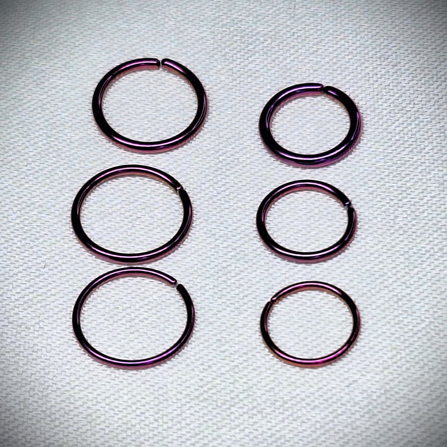 Titanium plated Bendable earring, nose hoop, Nose ring, septum, eyebrow, in 8mm, 10mm 20Ga 18Ga 16Ga 316L Surgical Steel