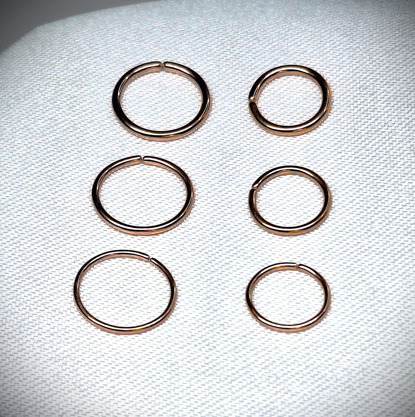 Titanium plated Bendable earring, nose hoop, Nose ring, septum, eyebrow, in 8mm, 10mm 20Ga 18Ga 16Ga 316L Surgical Steel