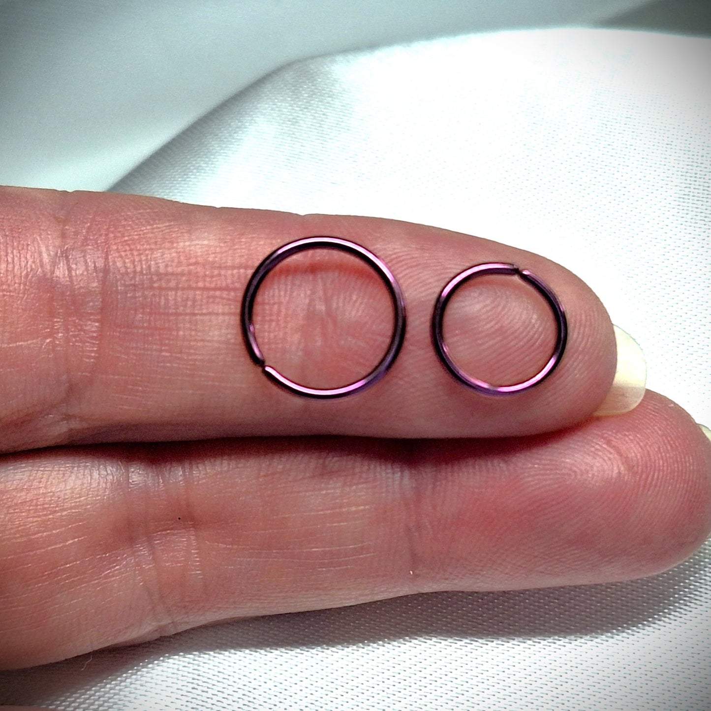 Titanium plated Bendable earring, nose hoop, Nose ring, septum, eyebrow, in 8mm, 10mm 20Ga 18Ga 16Ga 316L Surgical Steel