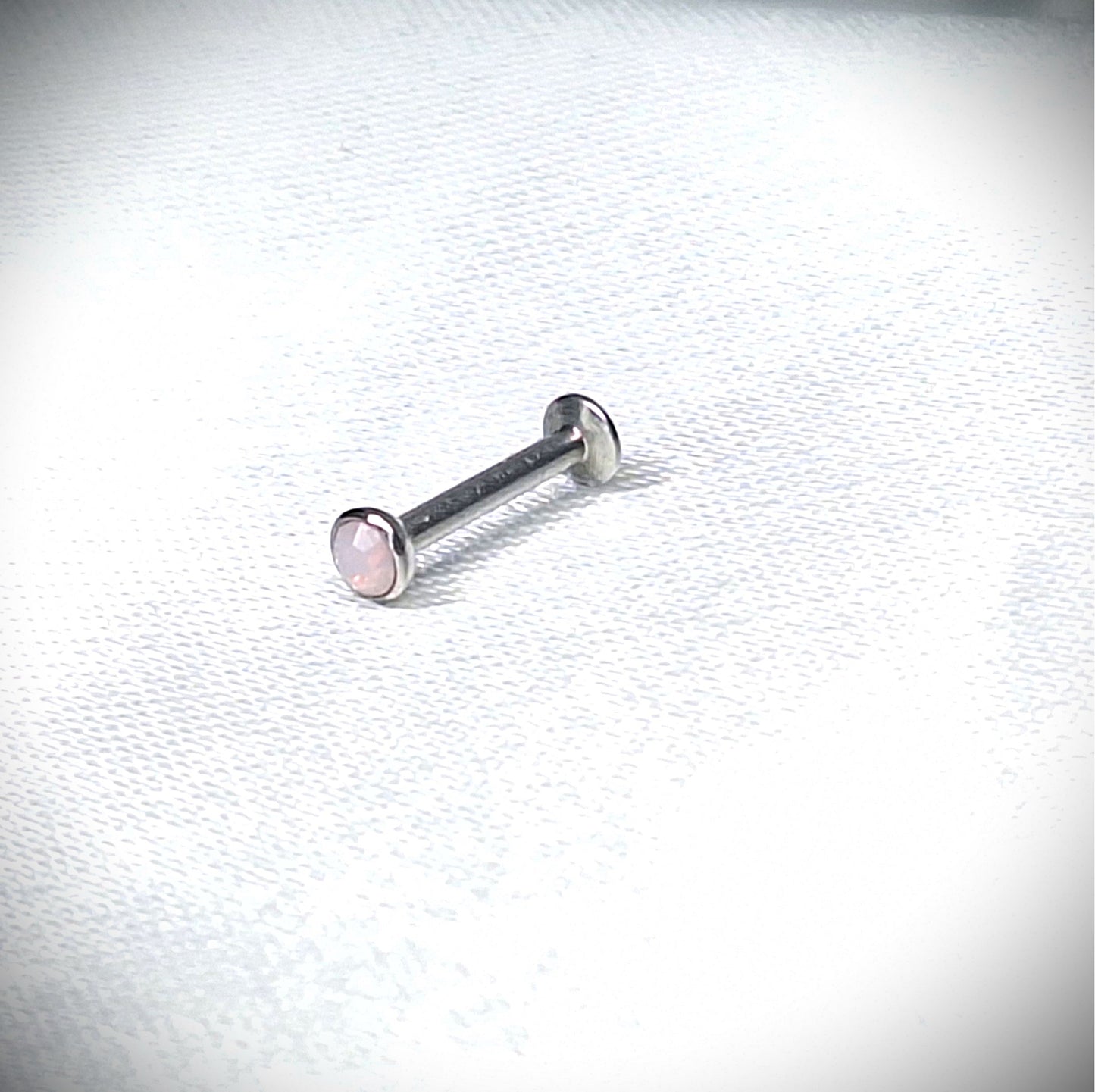 3mm Round Opaque Pink or White Crystal flat backed stud 4mm, 5mm, 6mm, 8mm, 10mm, 11mm, 12mm