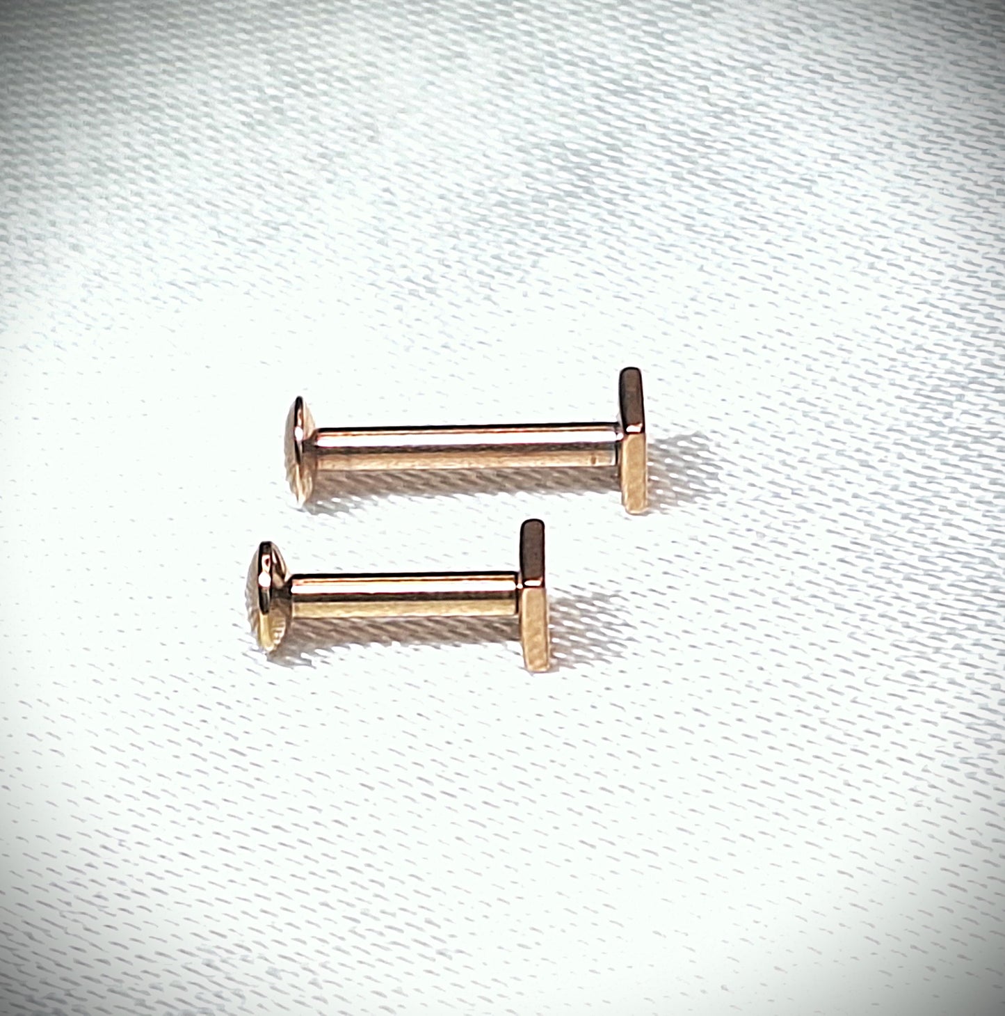 Labret stud with Flat Square Top - In Rose Gold, Gold, Black, 316L Surgical Steel, 4mm, 5mm, 6mm, 8mm, 10mm, 11mm, 12mm