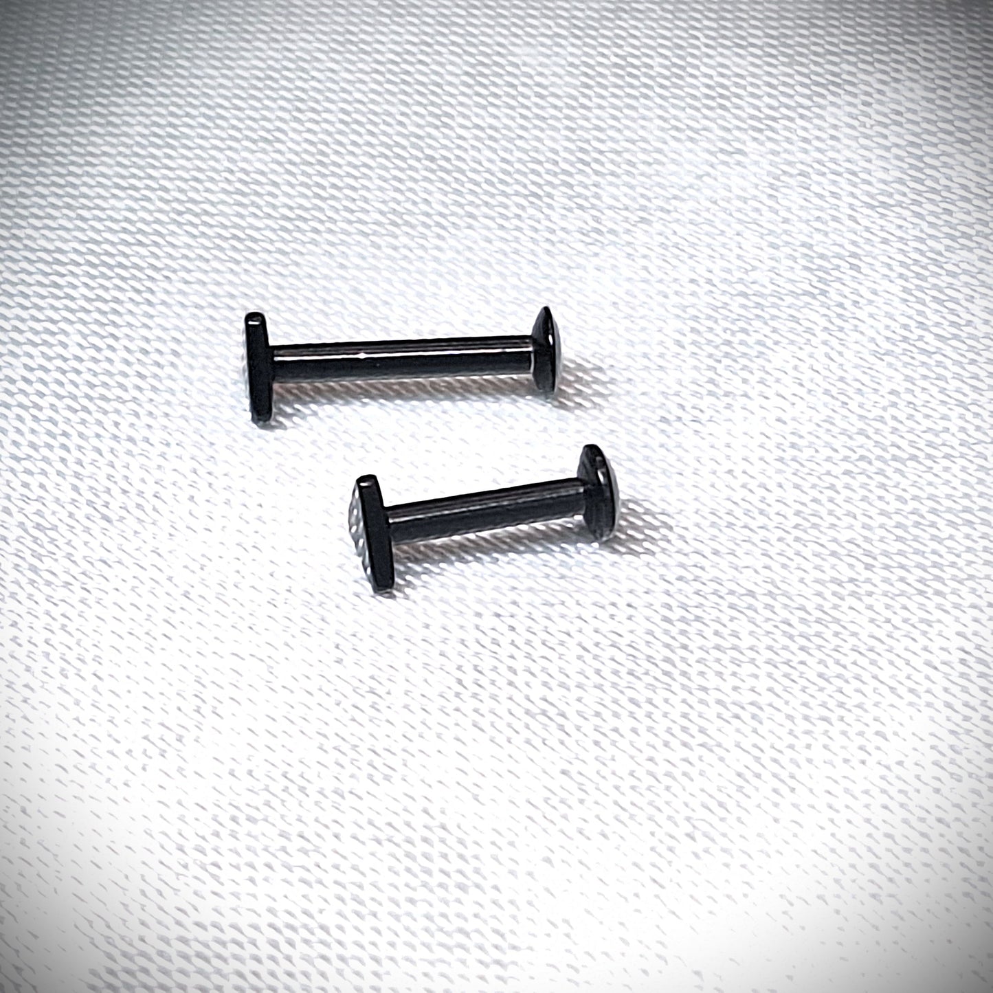 Labret stud with Flat TRIANGLE Top - In Rose Gold, Gold, Black, 316L Surgical Steel, 4mm, 5mm, 6mm, 8mm, 10mm, 11mm, 12mm