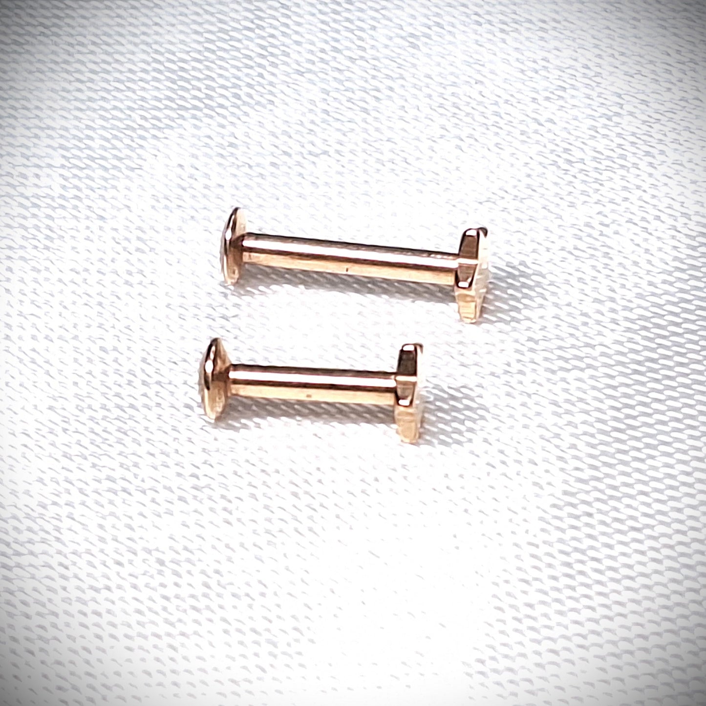 Labret stud with Flat Star Top - In Rose Gold, Gold, Black, 316L Surgical Steel, 4mm, 5mm, 6mm, 8mm, 10mm, 12mm