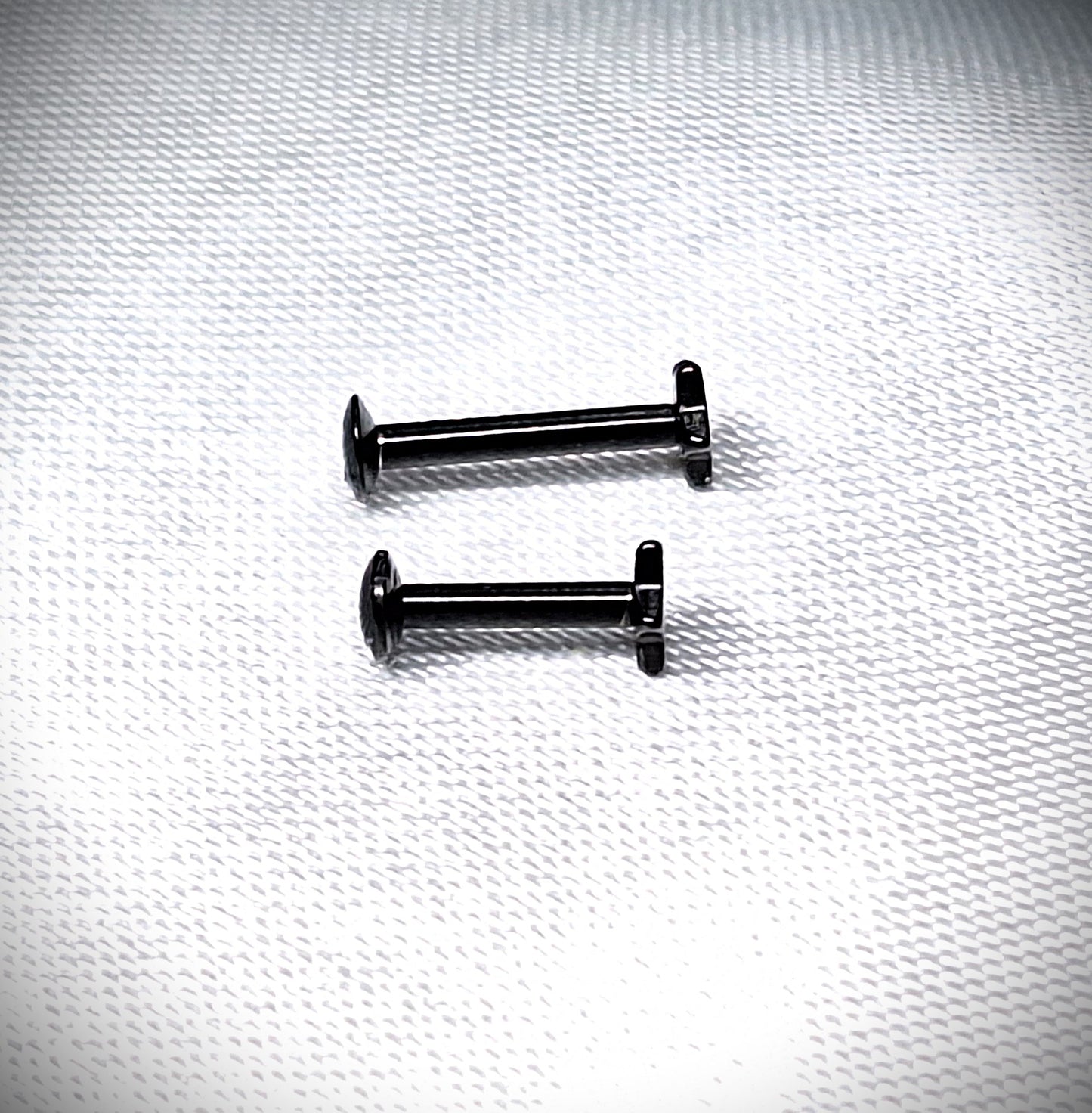 Labret stud with Flat Star Top - In Rose Gold, Gold, Black, 316L Surgical Steel, 4mm, 5mm, 6mm, 8mm, 10mm, 12mm