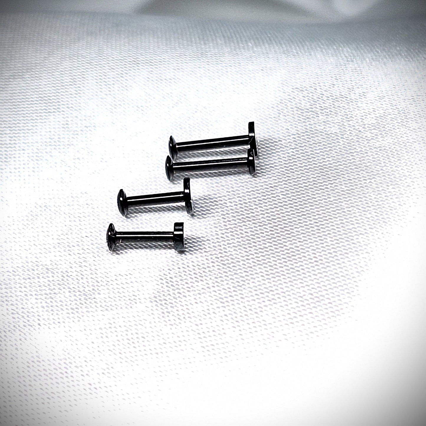 Labret stud with Flat Disc Top - In Rose Gold, Gold, Black, 316L Surgical Steel, 4mm, 5mm, 6mm, 8mm, 10mm, 11mm, 12mm