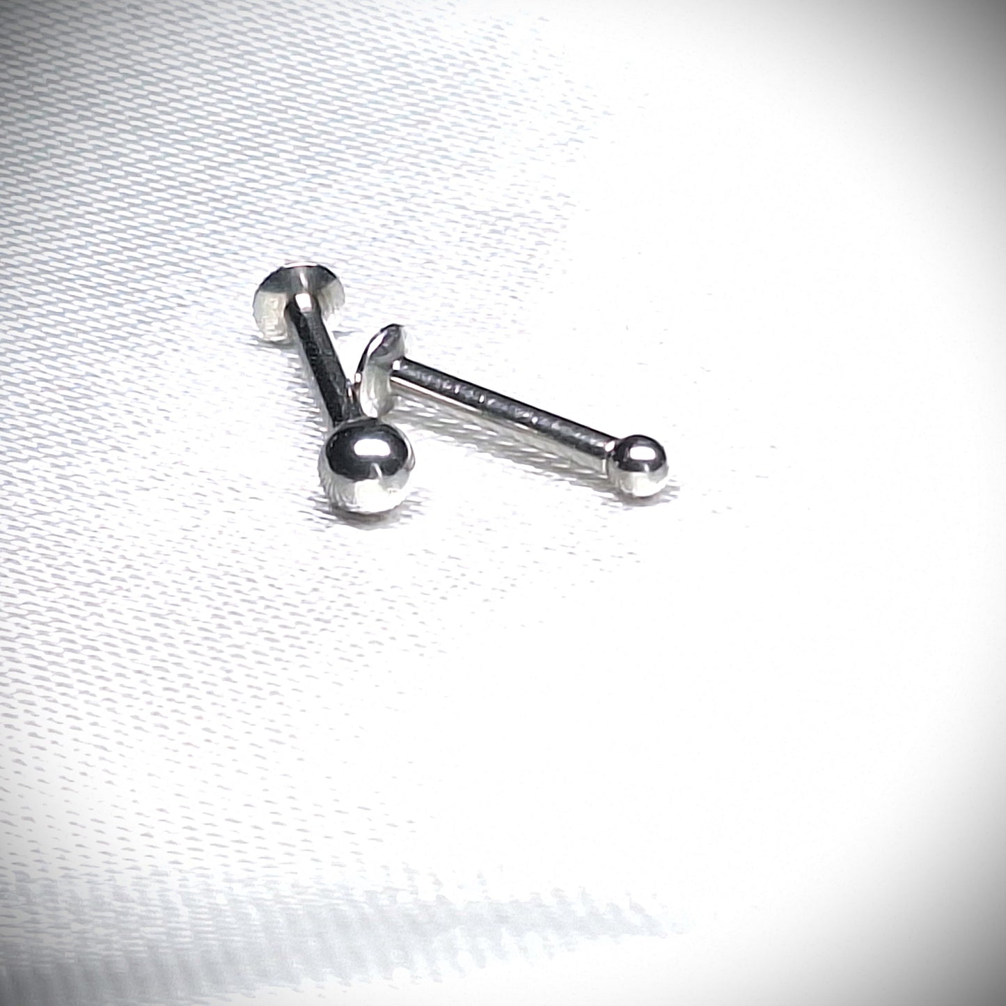 Comfortable Flat Backed stud with ball 316L Surgical Steel, 4mm 5mm, 6mm, 8mm, 10mm, 12mm