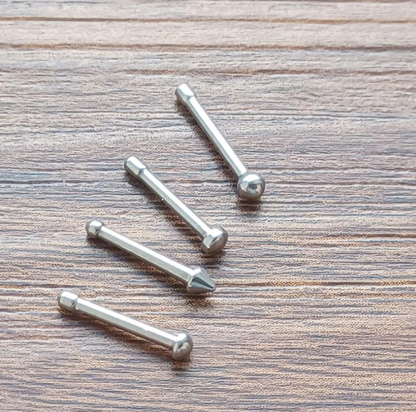 Pack of 4 Tiny Ball, Dome, Spike, Flat, Nose Bone Stud 6mm 20Ga 316L Surgical Steel